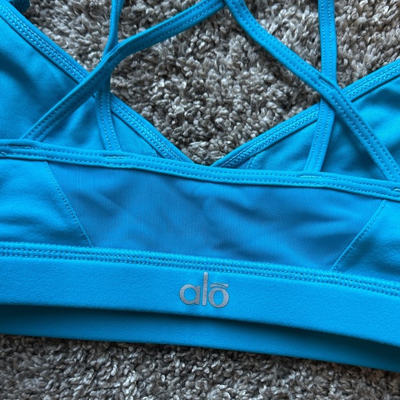 ALO Yoga Bright Blue Bralette SMALL - Picture 2 of 7